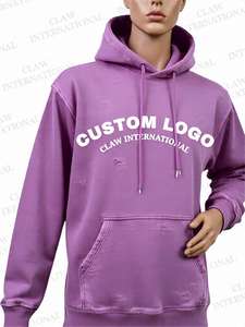 Sweat à capuche surdimensionné de haute qualité pour hommes en coton épais Design vieilli impression avant personnalisée vente en gros professionnelle - Product Image 5