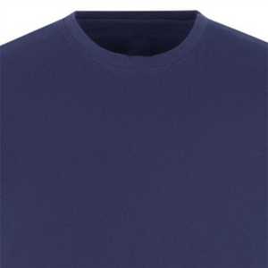 Navy Plain T-Shirt Pajama Set | 100% Cotton Knit Lounge Set | Comfortable Sleepwear with Crew Neck Tee & Drawstring <b>Pants</b> - Product Image 3