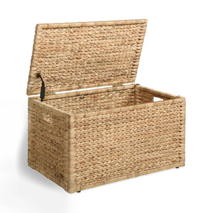 Functional water hyacinth box <b>large</b> <b>storage</b> container good price weave <b>trunk</b> chest wholesale - Product Image 1