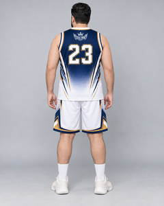 Ensemble de maillots de basket-ball unisexes pour adultes, sans manches, col en V, uniforme sportif, maille tricotée, vêtements d'équipe, impression de numéro, polyester/coton - Product Image 3