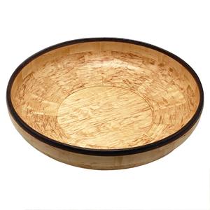 Écorce poche érable et bois de wengé tourné bol à fruits bol décoratif local avec écorce d'arbre fabriqué en Inde - Product Image 1