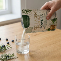 Sachet Doypack Personnalisé à Haute Barrière pour Poudre de Collagène Peptidique, avec Doublure en Aluminium et Fermeture Ziplock, pour Emballage de Suppléments, Direct Usine