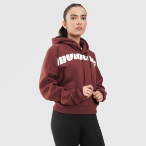 Invincible Oversized Maroon <b>Hoodie</b> for <b>Workout</b> Breathable Knitted Fabric - Product Image 3
