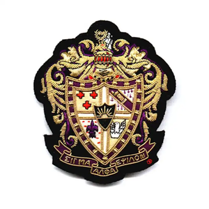 Insignes brodés à la main de dernière conception très vendus insigne de broderie en fil métallique - Product Image 3