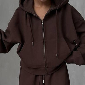 500gsm 100% Cotton Baggy <b>Fleece</b> Active Wear Oversized <b>Women's</b> Tracksuit Sweatsuit Sets Hoodie <b>Jogger</b> Set Tracksuit For <b>Women</b> - Product Image 4