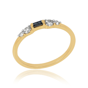 Bijoux fins de luxe 925 argent sterling saphir bleu bague multi pierres précieuses pour bijoux cadeaux plaqués or - Product Image 1