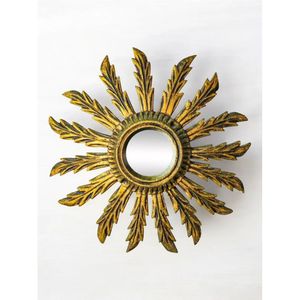Miroir mural rustique en or sacré Milagro en forme de cœur, miroir décoratif en forme de rayon de soleil, miroir mural pour galerie murale et décoration intérieure - Product Image 3