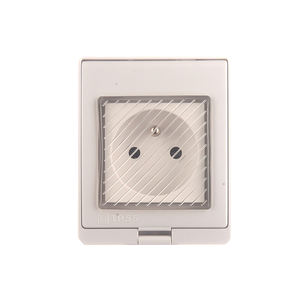 Outdoor IP55 1Gang French Waterproof Socket, 16A, Bathroom/<strong>garden</strong> Surface-mounted Wall Socket Panel with Back Box. - Product Image 1