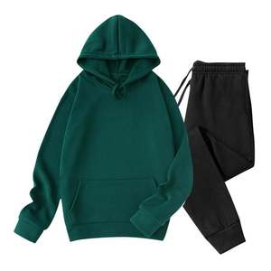 Ensembles de survêtements d'hiver imprimés pour femmes, 2 pièces, en molleton de coton doublé, légers, décontractés, avec taille longue élastique - Product Image 5