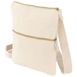 Sacs fourre-tout promotionnels tendance beige à bandoulière par US Bags - Product Image 4