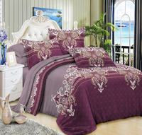Parure de lit de luxe haut de gamme pour hôtel, drap-housse en coton, couette, 300 fils, antistatique, écologique, non toxique, motif végétal classique