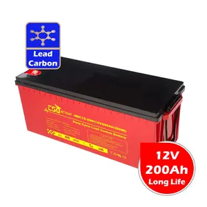 CSBattery baterai 12V 200ah OEM layanan baterai untuk inverter sistem energi rumah HDC12-200Ah Alex