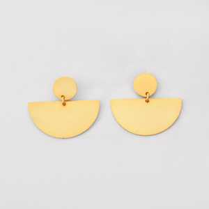 Pendientes Hechos a Mano de Plata Esterlina y Oro 18K Vermeil con Gotas de Luna en Oro/Plata/Oro Rosa Estilo Clásico - Product Image 2