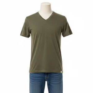 T-shirts à manches courtes en coton uni écologiques, doux, respirants, décontractés, confortables pour tous les jours, impression personnalisée, vente en gros - Product Image 2