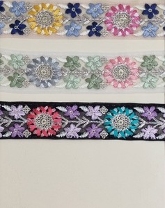 Exquisitos cordones bordados para alta costura y diseños nupciales Encaje bordado de lujo Perfecto para diseñadores de moda - Product Image 2