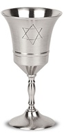 Nueva Copa Kiddush Tradicional Judía Personalizable de Primera Calidad, 240ml/300ml, Hecha a Mano, de Latón sin Plomo, Bajo MOQ, Copa de Plata con Diseño de David