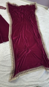 Best Selling High Quality Indian Designer <b>Viscos</b> Velvet Embroidery Lehenga Choli Dupatta Long Party Wear Weddings Anarkali Gown - Product Image 3