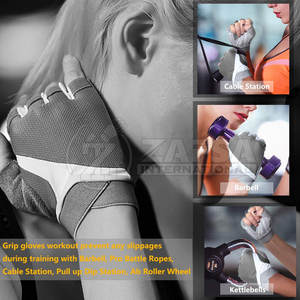 Gants de gymnastique en polyester de meilleure qualité au design personnalisé Gants de gymnastique de fitness d'haltérophilie respirants - Product Image 5