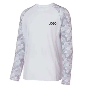 Camiseta de manga larga de doble capa térmica de punto de gofres para hombre de alta calidad personalizada, ropa de moda estampada con tela tejida - Product Image 2