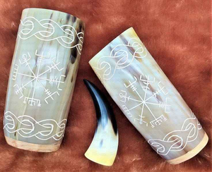 Vente en gros de tasses à corne à boire de style viking verres à vin de qualité artisanale d'Inde pour Stein Drink Ware par Artisan Craft - Product Image 4