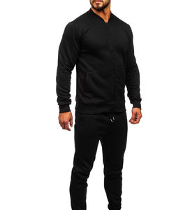 Haute qualité survêtement hommes coton épais Sport survêtement survêtement fermeture éclair sweats et pantalons ensembles respirant personnalisé - Product Image 3
