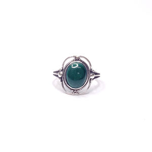 Handmade Rhodium-Plated Malachite <b>Ring</b> (2.5 Grams) Fine Jewelry with Bezel Setting Stylish Hip-hop <b>Dainty</b> Everyday Wear for Boys - Product Image 1