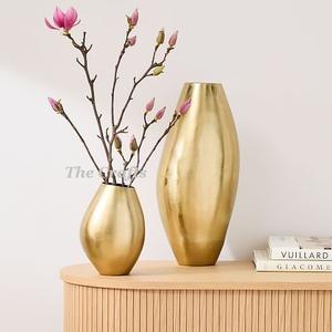 Florero martillado de aluminio, juego de dos macetas de flores artificiales de diferentes tamaños para uso en interiores y exteriores - Product Image 6