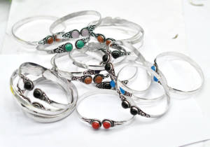 <b>Adjustable</b> Multi-Color Natural Assorted Crystal Gemstone <b>Bracelet</b> Copper Brass Jewelry Fashion Bangles Gift for Women jewelry - Product Image 2