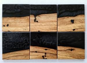 High Quality Dual Tone Wooden Resin <b>Coasters</b>, Handmade Stone <b>Drink</b> <b>Coasters</b> for Stylish Tabletop Protection and Decorative Appea - Product Image 4