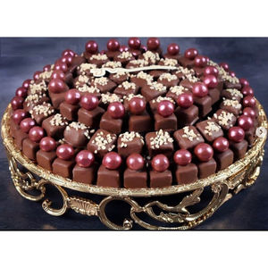 Présentoir à chocolat de conception avantageuse en bol à bonbons en métal argenté avec support en bois pour la maison et l'hôtel Prix d'usine - Product Image 6