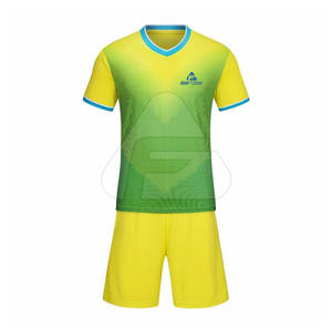 Uniforme de fútbol con cuello redondo, uniforme de sublimación Digital con logotipo personalizado, superventas - Product Image 1