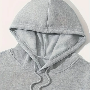 Sweat à capuche 100% coton personnalisé de haute qualité pour hommes impression solide surdimensionnée vierge avec pantalon de survêtement fabriqué avec logo 3D - Product Image 3
