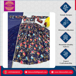 Dernière nouvelle robe moderne de créateur avec broderie colorée pour le travail et les mariages Chinnon Anarkali avec fausse georgette Dupatta pour femmes - Product Image 4
