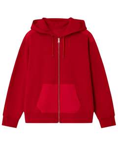 <b>Mens</b> Classic <b>Red</b> Fleece Zip Up Hoodie Winter Casual Hooded <b>Sweatshirt</b> With Front Pocket Streetwear For <b>Men</b> Premium Quality - Product Image 1
