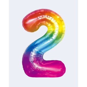 Ballons de fête multicolores N2 100cm, lot de 12 pièces - Product Image 1