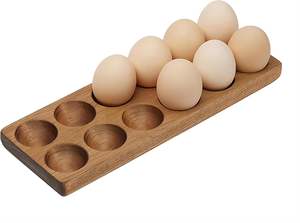 ถาดใส่ไข่ทำจากไม้12รูเสียบไม้ที่ใส่ไข่ไก่2แพ็ค - Product Image 2