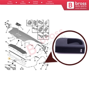 Manija Interior para Abrir el Capó BDP1037 7937.W5 735516979 para Fiorino Doblo Evo Bipper Nemo - Product Image 5