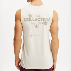 Wholesale Custom Logo <b>Men</b> Gym Tank <b>Tops</b> 100% Cotton 180GSM Blank <b>Muscle</b> Running Fitness Sleeveless Shirts - Product Image 2