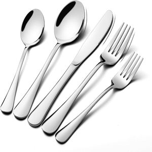 ชุดเครื่องใช้บนโต๊ะอาหาร24ชิ้นทำจากโลหะสแตนเลสพร้อมกล่องบรรจุภัณฑ์ทำจากวัสดุเคลือบเงา - Product Image 1