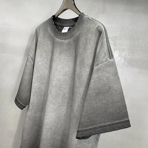 เสื้อยืดวินเทจสำหรับผู้ชายเสื้อเป็นกรดผ้าฝ้าย100% ซักได้ตามต้องการ - Product Image 3