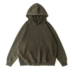 Sudaderas de Felpa de Algodón de Alta Calidad, Sudaderas con Capucha Personalizadas para Hombre con Diseño de Hombros Caídos Bordados para Invierno - Product Image 5
