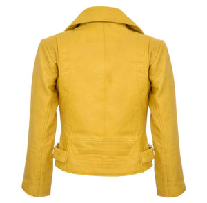 Veste en cuir pour femmes OEM, veste en cuir véritable sur mesure, vêtements d'extérieur d'hiver pour femmes, veste en cuir tendance, fabricant pakistanais - Product Image 6