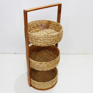 Artex Dong Thap Fábrica Minimalista Desmontable Cesta de frutas y verduras de dos niveles Caddy con asa para exhibición de almacenamiento de cocina - Product Image 3