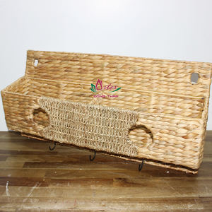 Handmade Woven Seagrass <b>Magazine</b> Rack <b>Storage</b> Shelf Display Stand for Home and Kitchen - Product Image 1