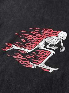 Camiseta Corta Holgada de Estilo Vintage para Hombre, 100% Algodón, Impresión Digital Personalizada del Fabricante - Product Image 3