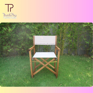 Meilleure vente Chaise de réalisateur en bois d'acacia Design contemporain pour le marché britannique et américain pour la chambre à coucher, la cour, le jardin, le parc, l'hôtel et la villa - Product Image 6