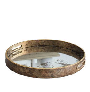 Bandeja de espejo de metal de vidrio y aluminio Bandeja de espejo de metal de gran tamaño de Navidad de color plateado para hoteles y Decoración de mesa - Product Image 2