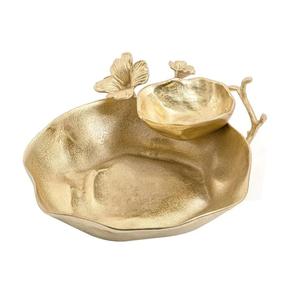 ชามผลไม้ทำจากอลูมิเนียมหล่อเคลือบทองสำหรับตกแต่งโต๊ะชามผลไม้สไตล์อาหรับหรูหราดีไซน์ทำด้วยมือทำจากโลหะที่นิยมมากที่สุด - Product Image 3