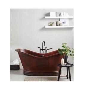 Baignoire en cuivre antique de qualité supérieure faite à la main avec des caractéristiques de massage directement du fabricant indien en métal - Product Image 1