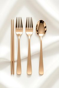 Stainless steel <b>cutlery</b> <b>set</b> silver finished, crafted with royal elegance to turn every dining table into a palace of luxury - Product Image 2